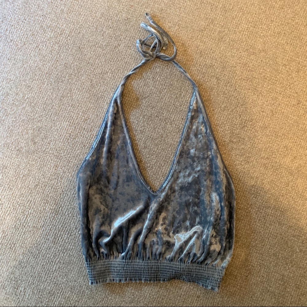 BLUE LIFE HALTER TOP